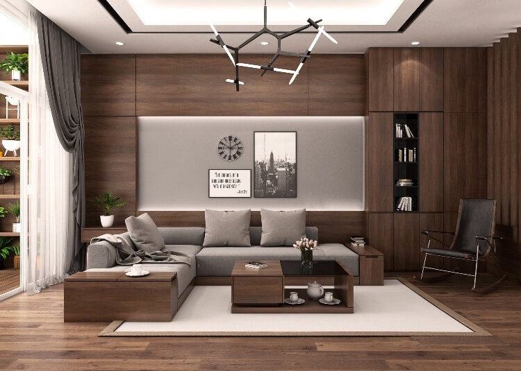 Kinh nghiệm lựa chọn tủ gỗ trang trí phòng khách đẹp, phù hợp với không gian sống 